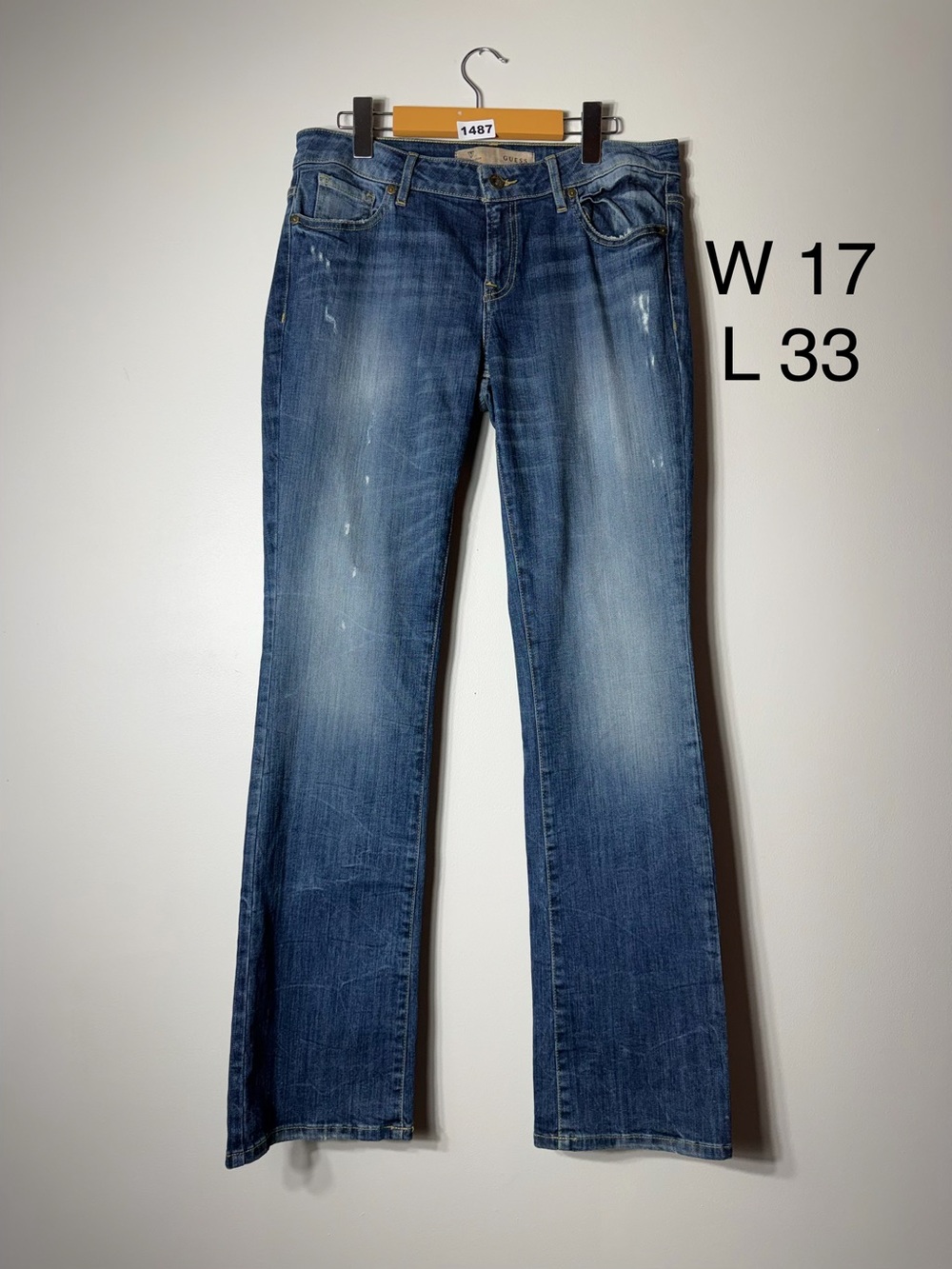 GUESS Boot Mid Rise Straight Leg Jeans Women’s 31x33 Distressed Y2K